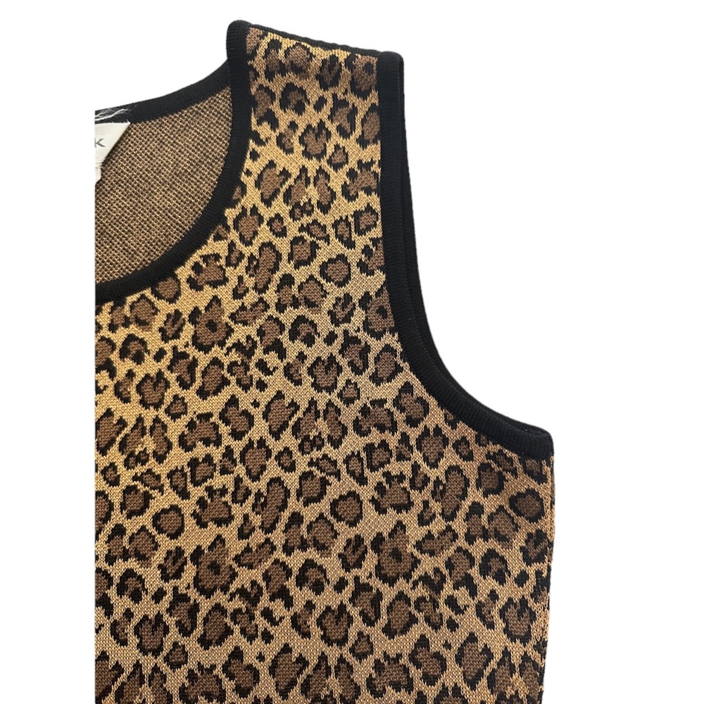 Exclusively Misook Leopard Print Brown Tan Knit S… - image 3